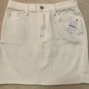 Free people Worn looking white mini skirt